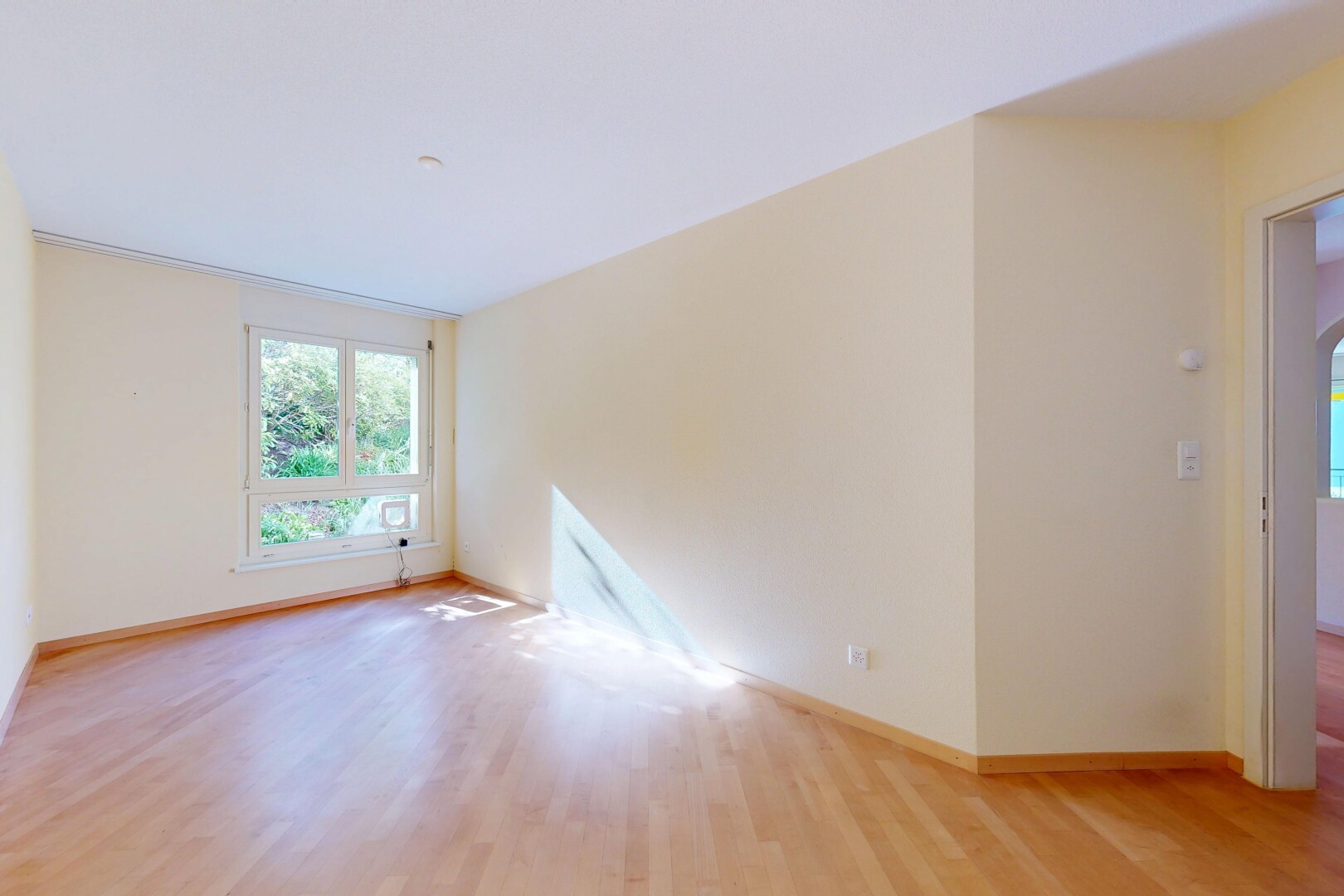 leerer raum mit wood finish floor, holzfußboden, drywall, gipskartonwand, und inside property