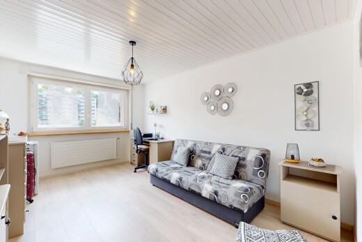 wohnzimmer mit natural light, natürliches licht, inside property, drywall, und gipskartonwand