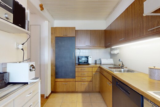 küche mit geschirrspülmaschine, waschbecken, inside property, küchenrückwand beim herd, und küchenrückwand beim Herd