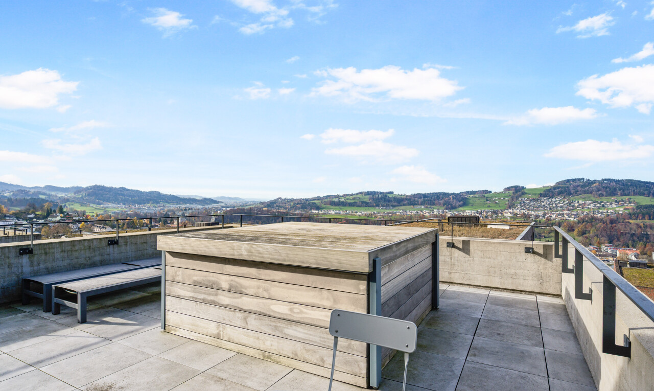terrasse mit terrasse, from property, day time, blick auf die berge, und mountain view