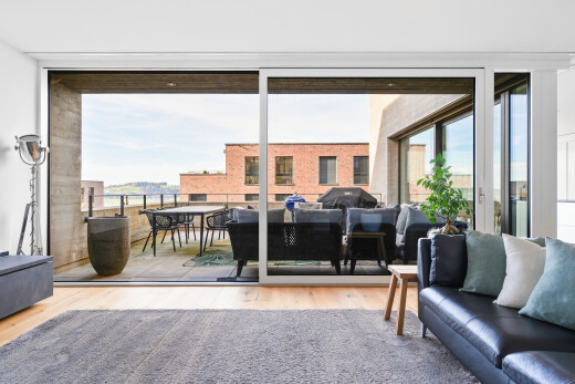 living area featuring wood finished floors