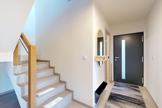 stairs with baseboards