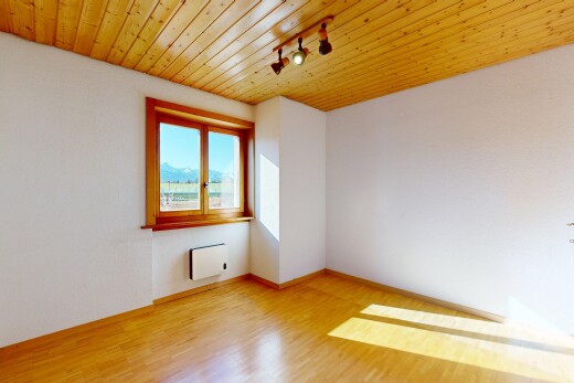 pièce vide avec lumière naturelle, natural light, day time, sol en finition bois, et wood finish floor