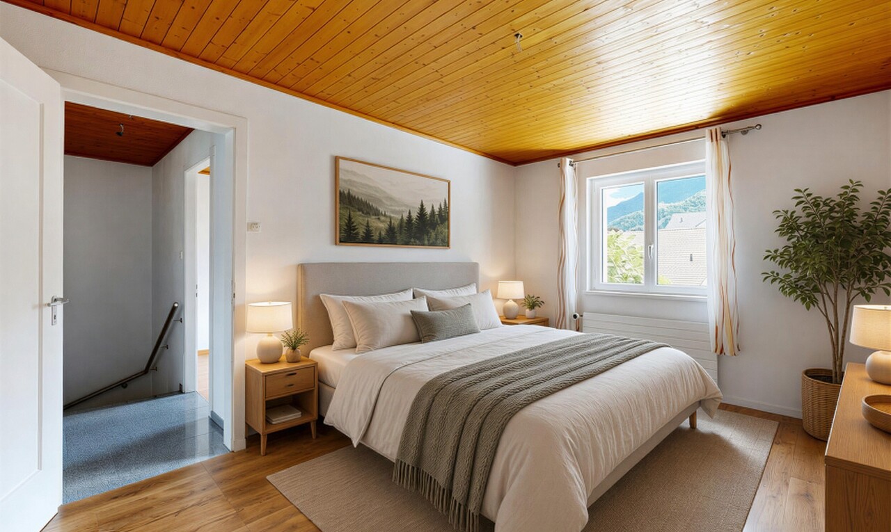 leerer raum mit natural light, natürliches licht, inside property, wood finish floor, und holzfußboden