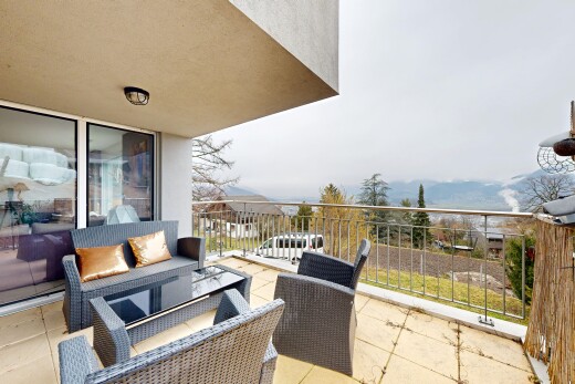 terrasse avec terrasse, from property, espace de vie extérieur, et overcast