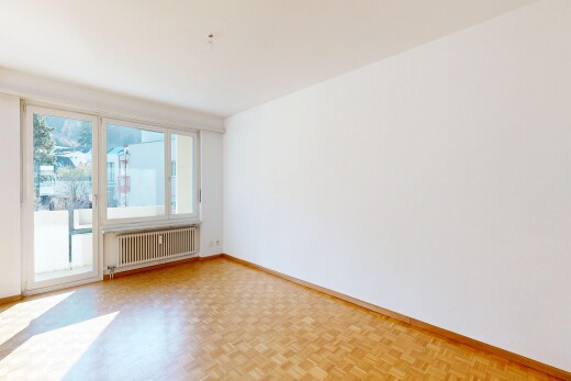 unfurnished room featuring radiator and parquet flooring