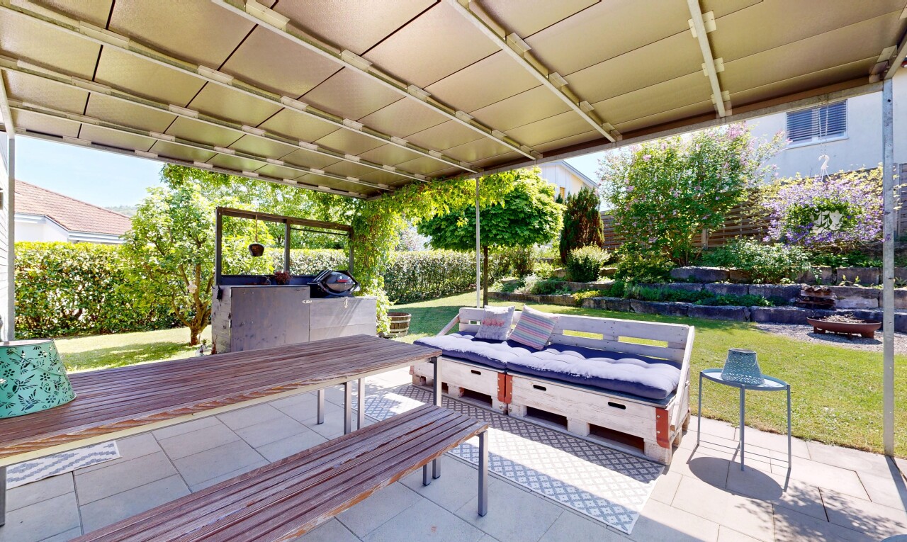 terrasse mit außenküche, day time, und terrasse
