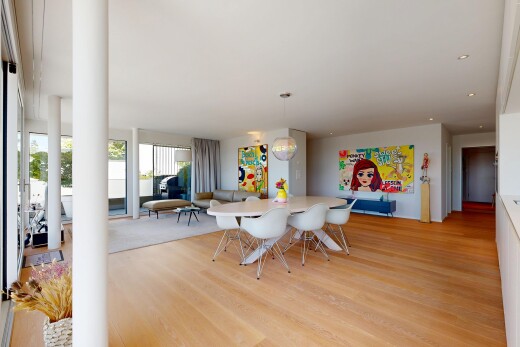 dining space featuring recessed lighting and light wood finished floors