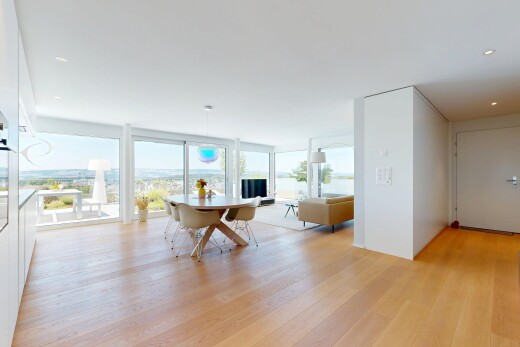 dining room featuring recessed lighting and light wood-type flooring
