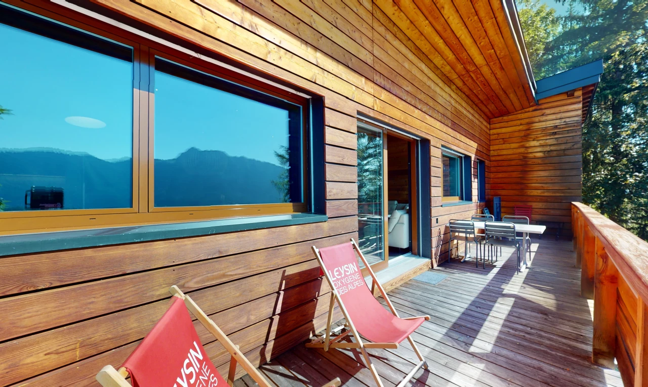 terrasse avec terrasse en bois