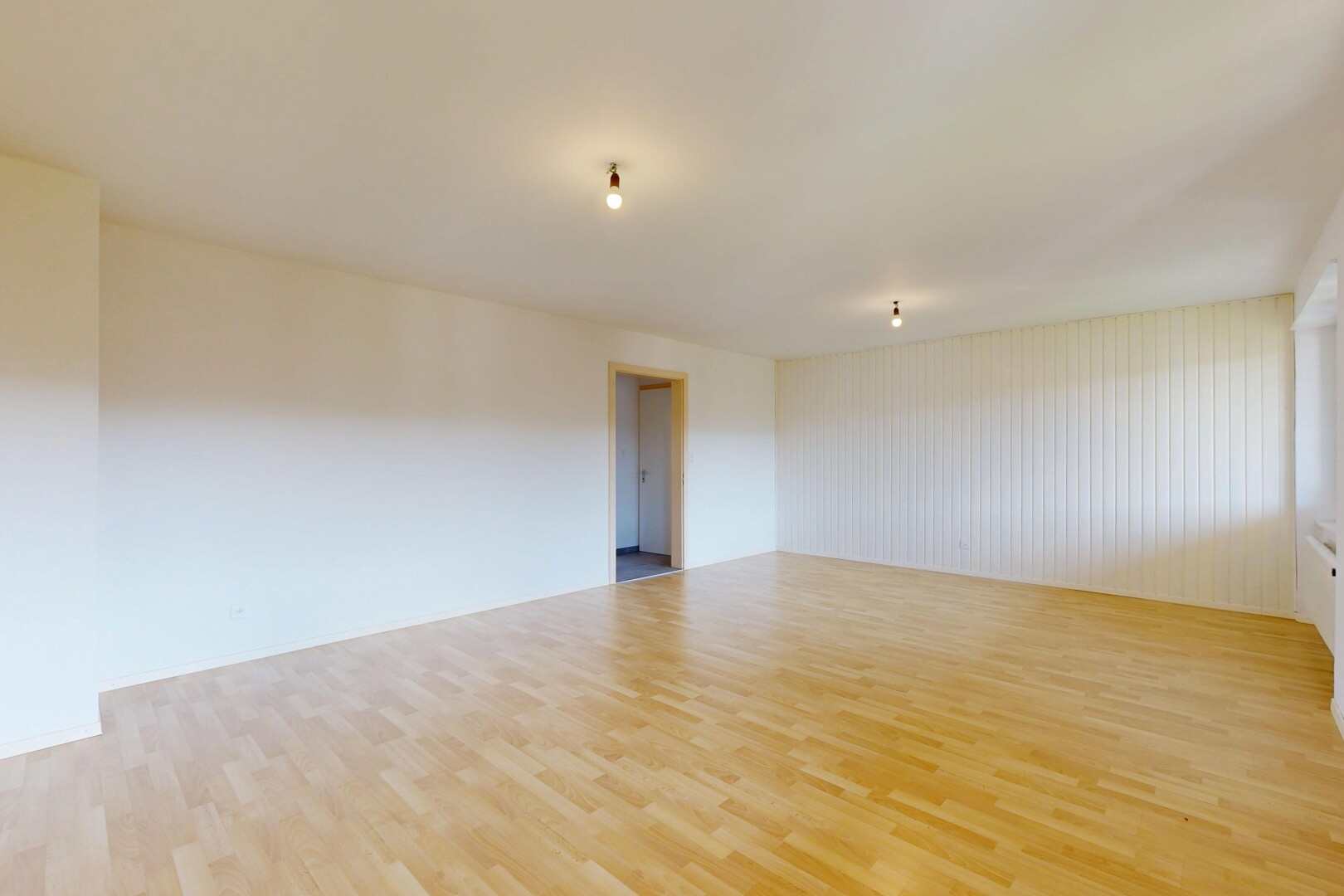 leerer raum mit wood finish floor, holzfußboden, drywall, gipskartonwand, und inside property