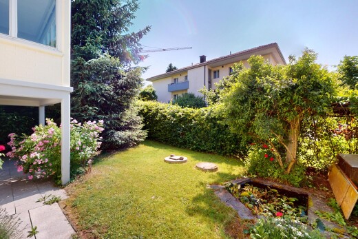 garten mit rasen, from property, und day time