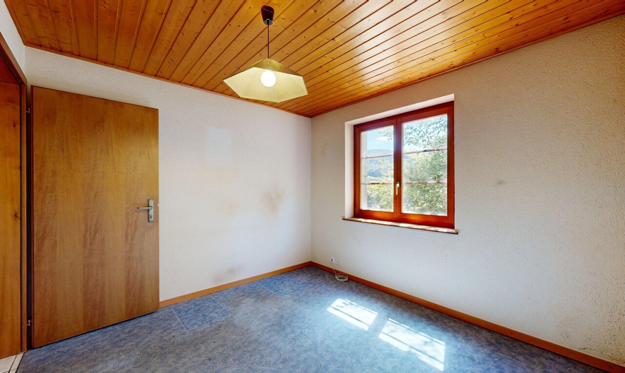 pièce vide avec plafond en bois, wood ceiling, lumière naturelle, natural light, et inside property