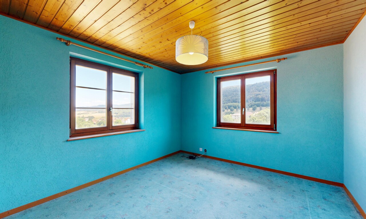 pièce vide avec plafond en bois, wood ceiling, inside property, moquette, et carpet