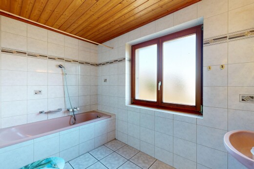 full bathroom with tile walls, light tile patterned flooring, and wooden ceiling