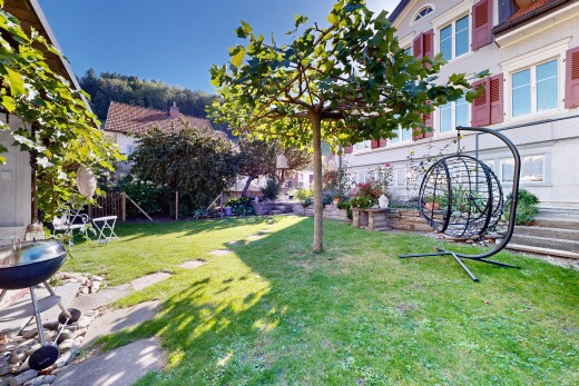 garten mit grill, rasen, und from property