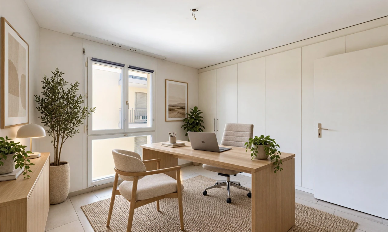 leerer raum mit light floor, natürliches licht, natural light, inside property, und gipskartonwand