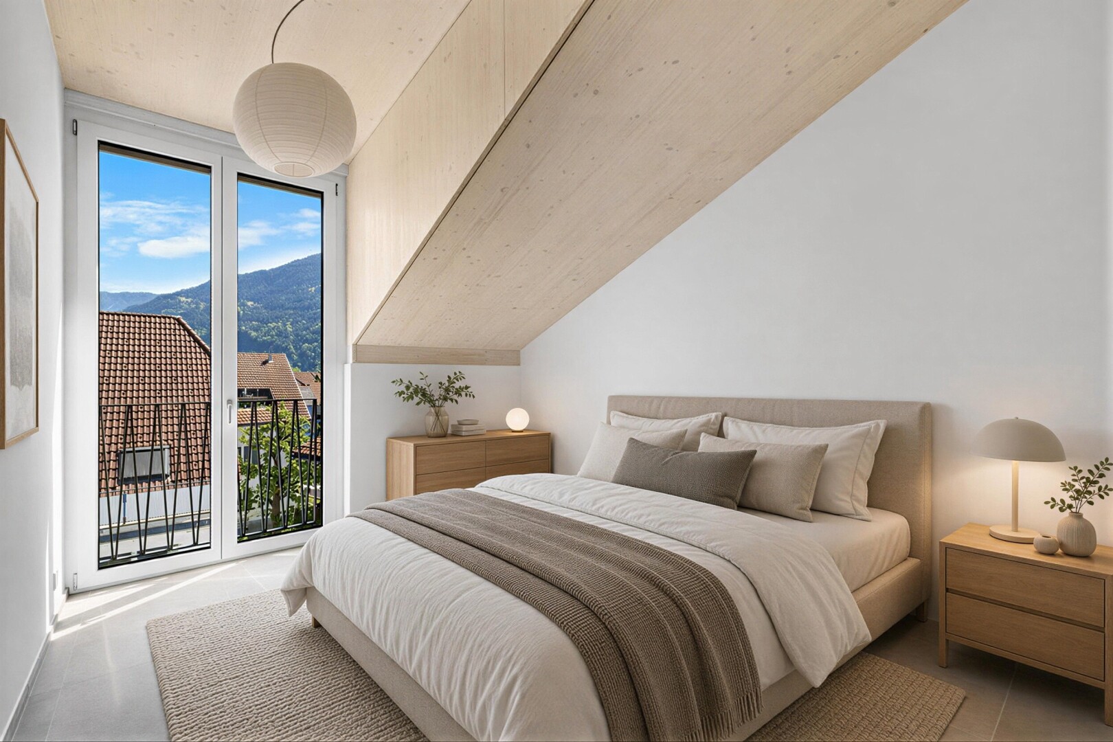 pièce vide avec mountain view, vue sur la montagne, inside property, cloison sèche, et drywall