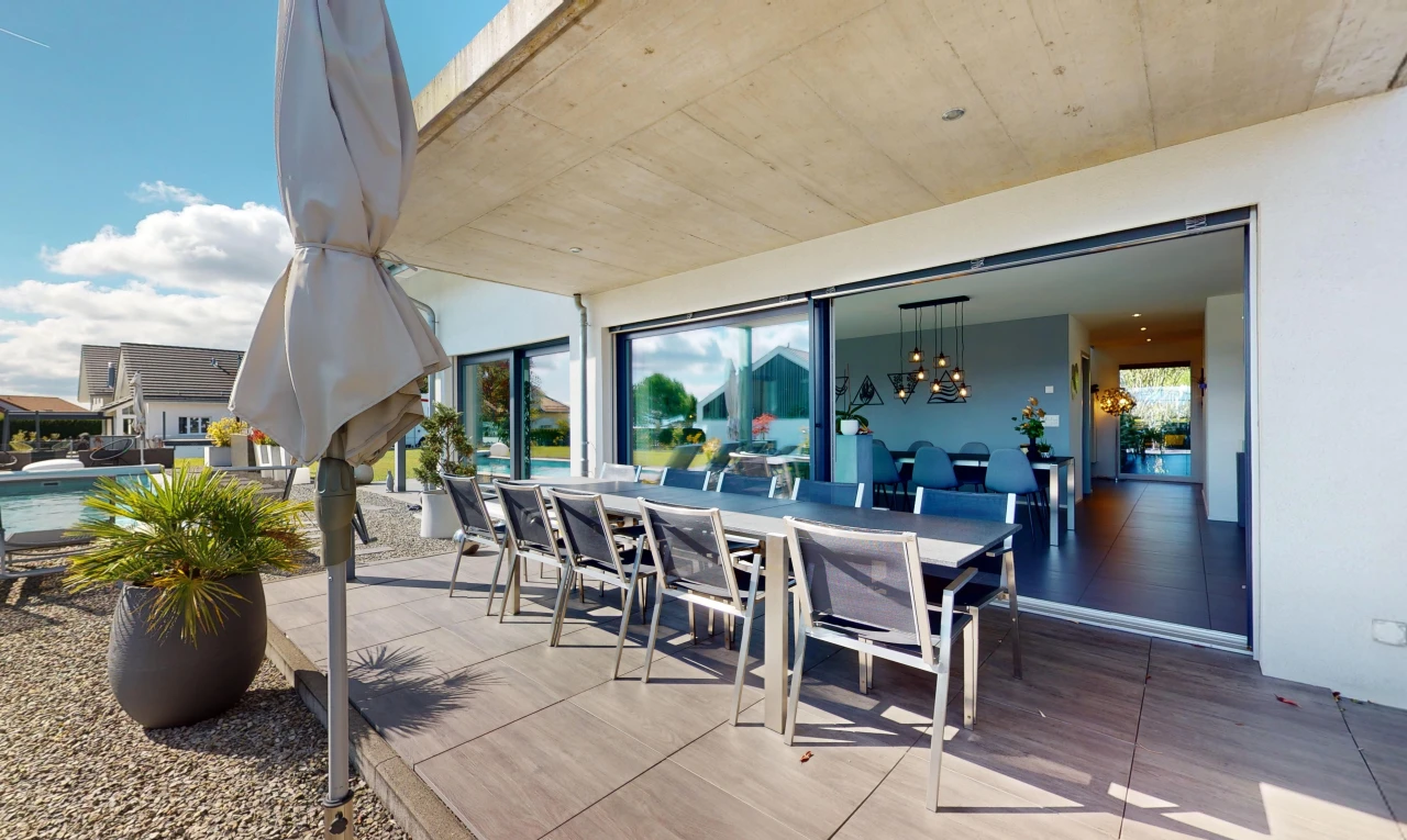 terrasse avec patio