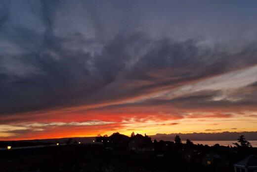 blick auf die berge mit dusk
