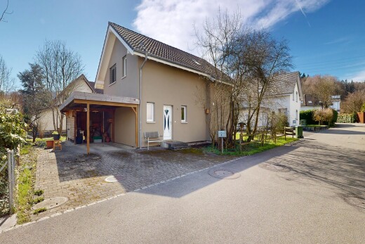 outdoor house with stucco siding