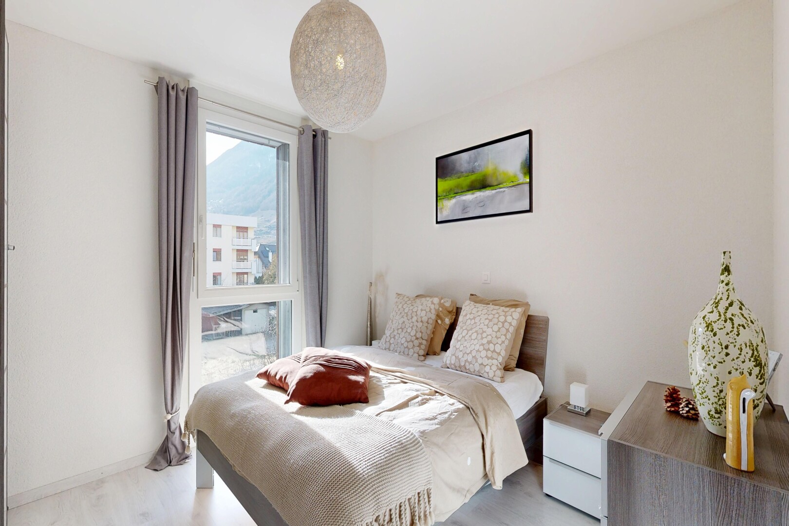 chambre avec lumière naturelle, natural light, inside property, cloison sèche, et drywall
