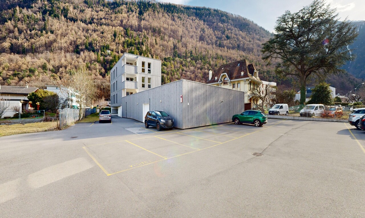 façade avec vue sur la montagne, mountain view, parking, vue sur la forêt, et forest view