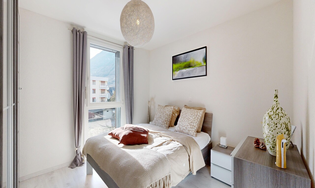 chambre avec lumière naturelle, natural light, inside property, cloison sèche, et drywall