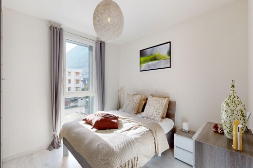 chambre avec lumière naturelle, natural light, inside property, cloison sèche, et drywall