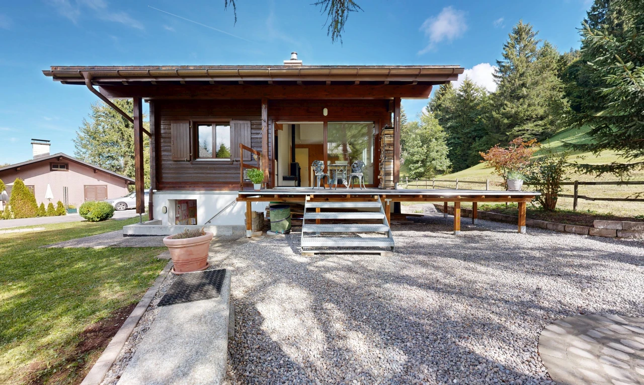 außenansicht mit property visible, horizontale verkleidung, from property, und day time