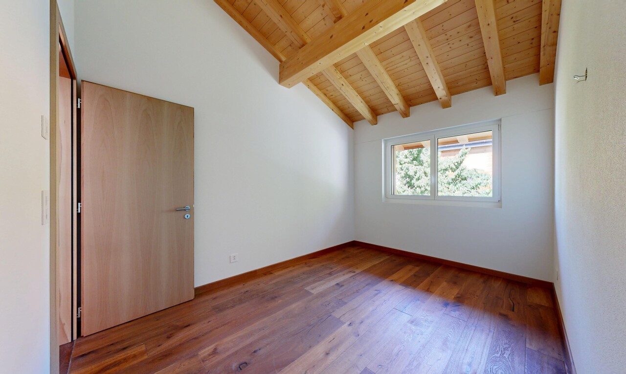leerer raum mit holzdecke, wood ceiling, inside property, natürliches licht, und natural light