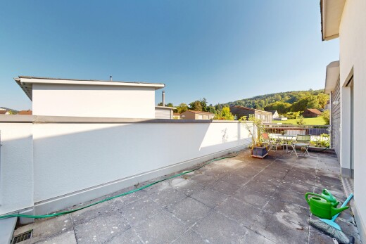 terrasse mit from property, day time, und zaun