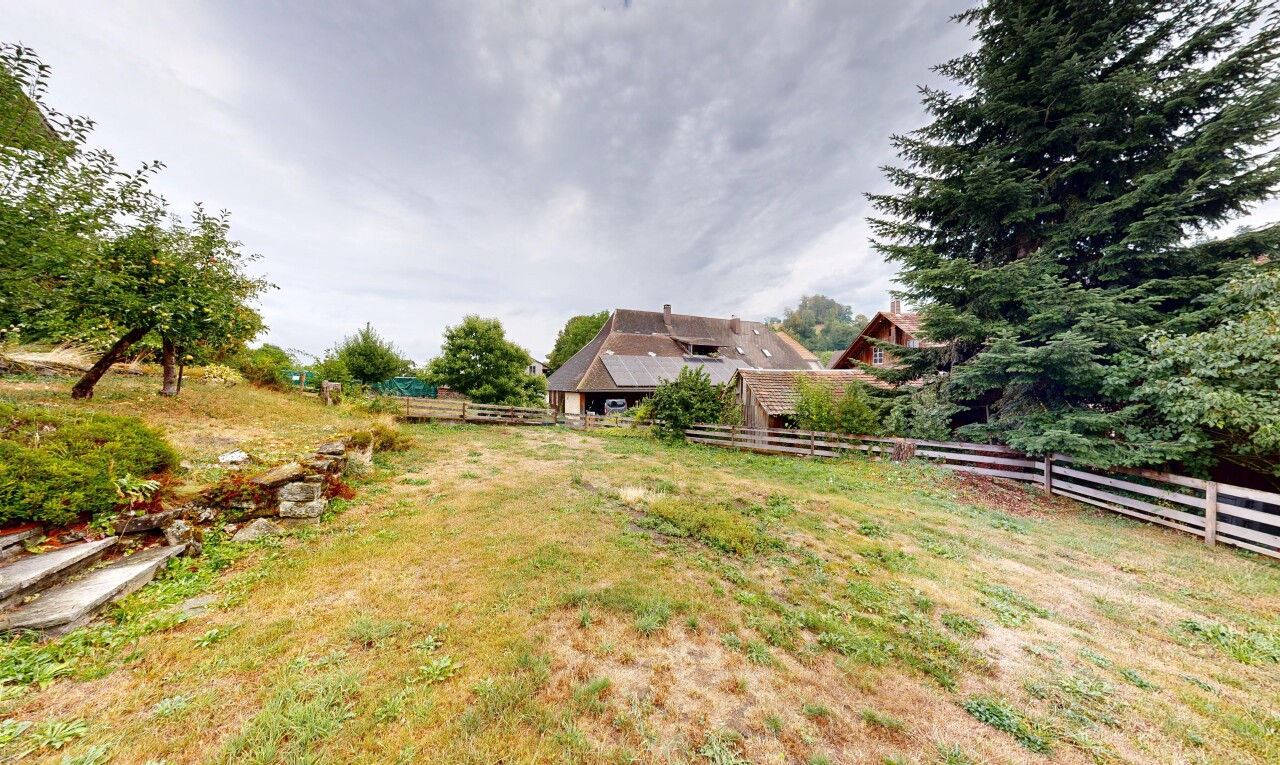 garten mit property visible, zaun, und overcast