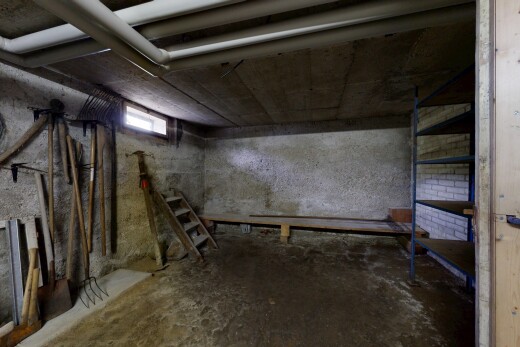 leerer raum mit keller, natürliches licht, und inside property