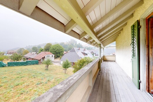balkon mit balkon, from property, overcast, und view focus