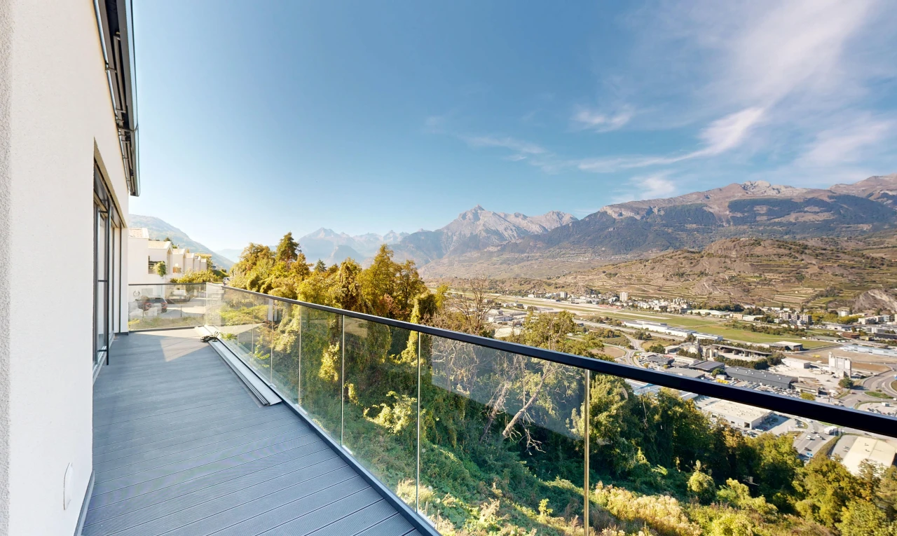 balcon avec balcon, mountain view, vue sur la montagne, view focus, et day time