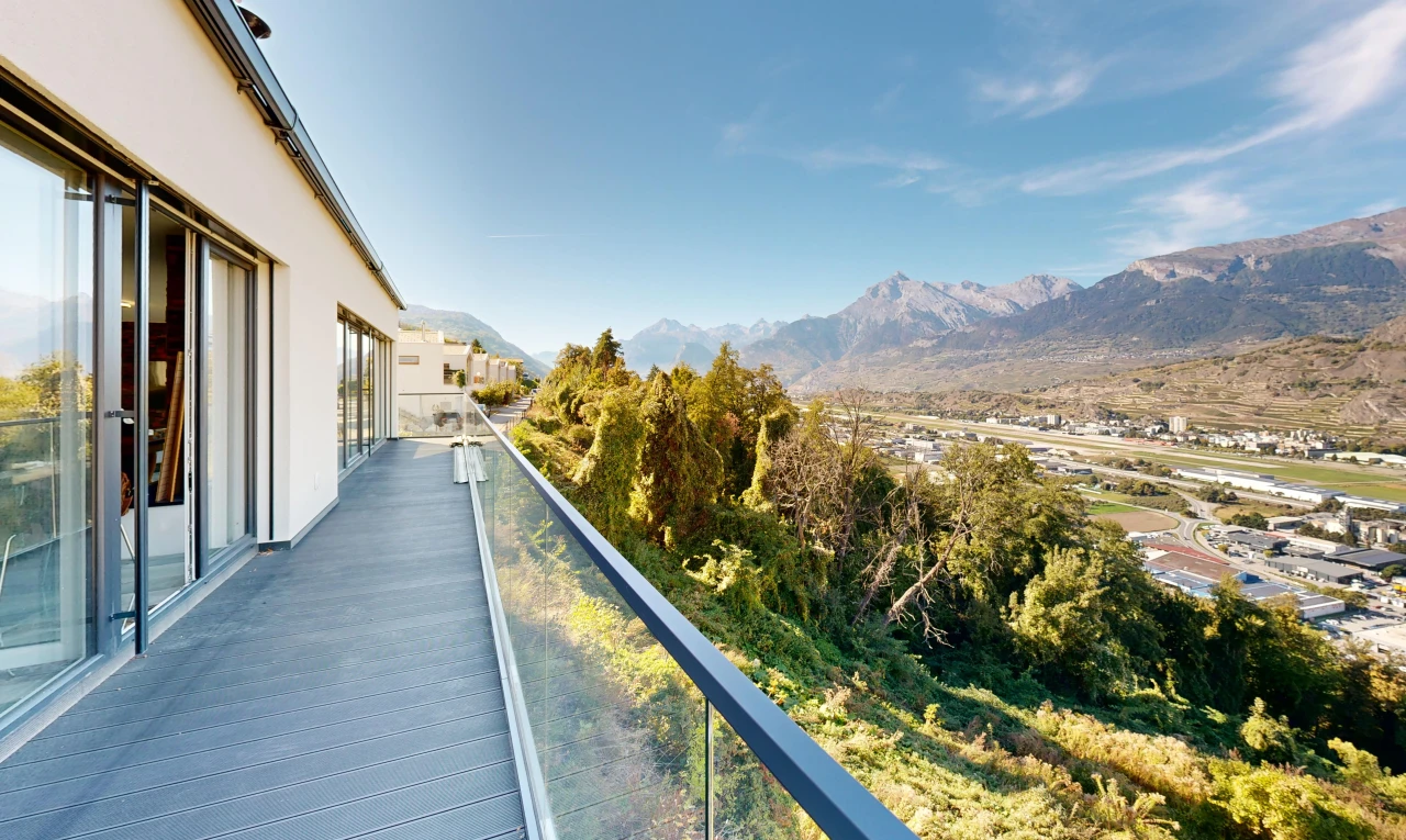 balcon avec balcon, view focus, from property, et vue sur la montagne