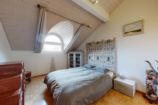 room / bedroom featuring wooden ceiling and baseboards