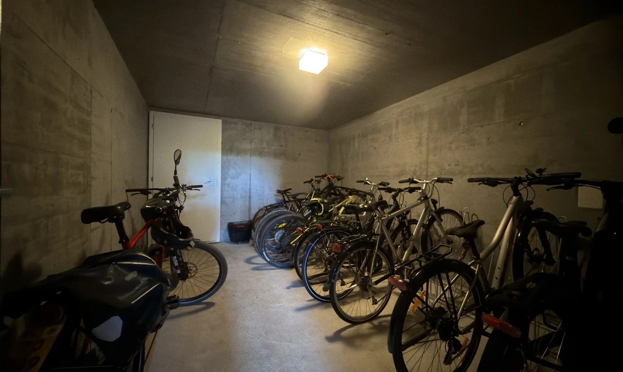 gym avec sol en béton, concrete floor, inside property, mur en béton, et concrete wall