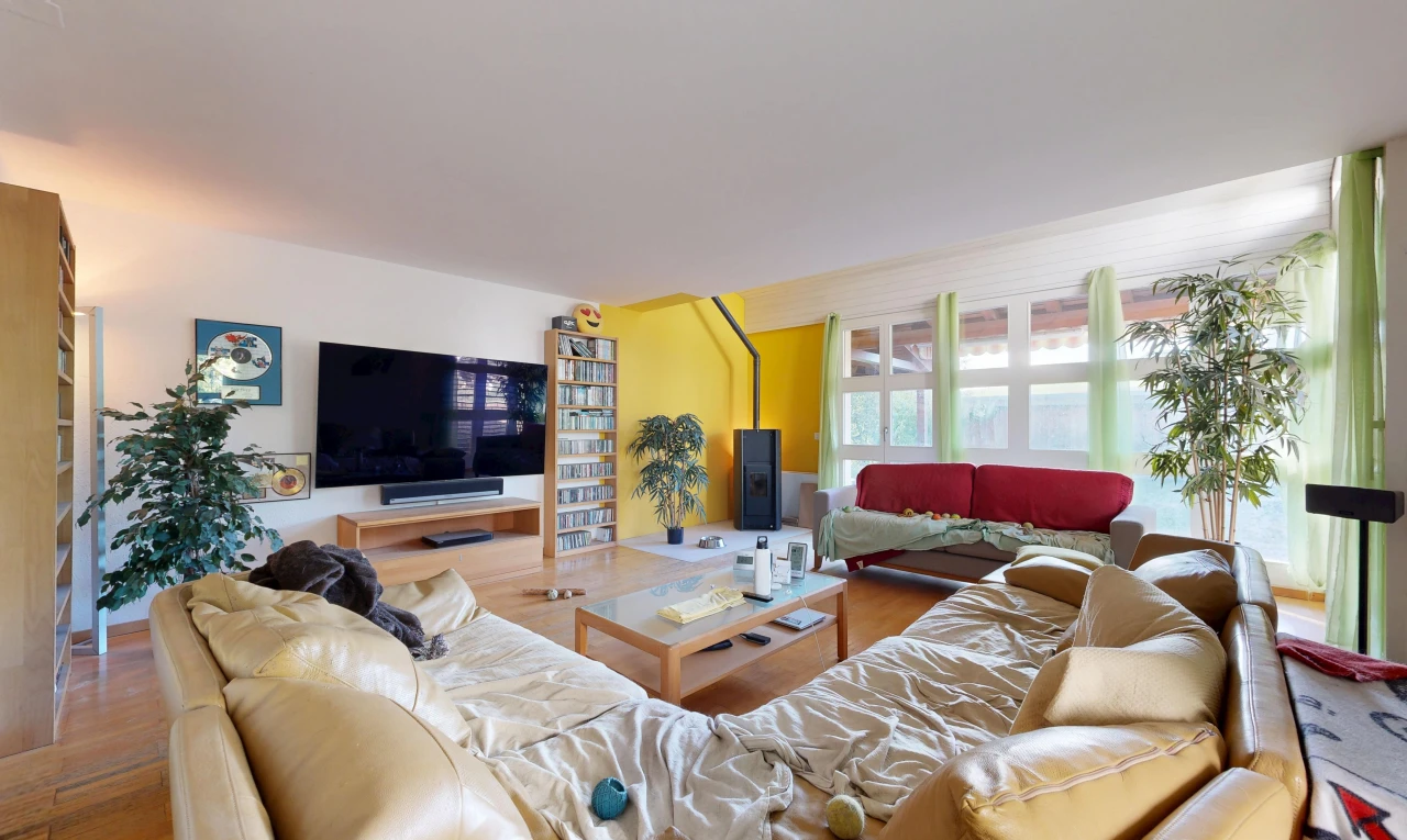 living area featuring wood finished floors