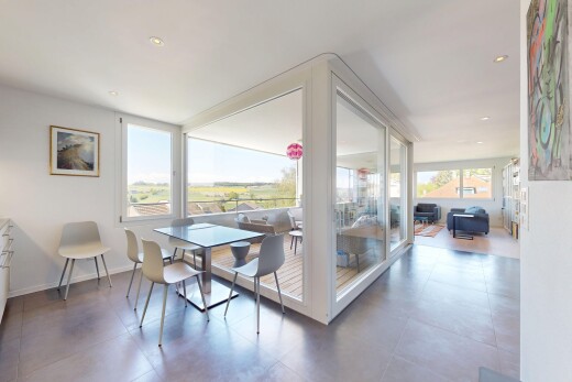 salle à manger avec inside community, lumière naturelle, natural light, cloison sèche, et drywall