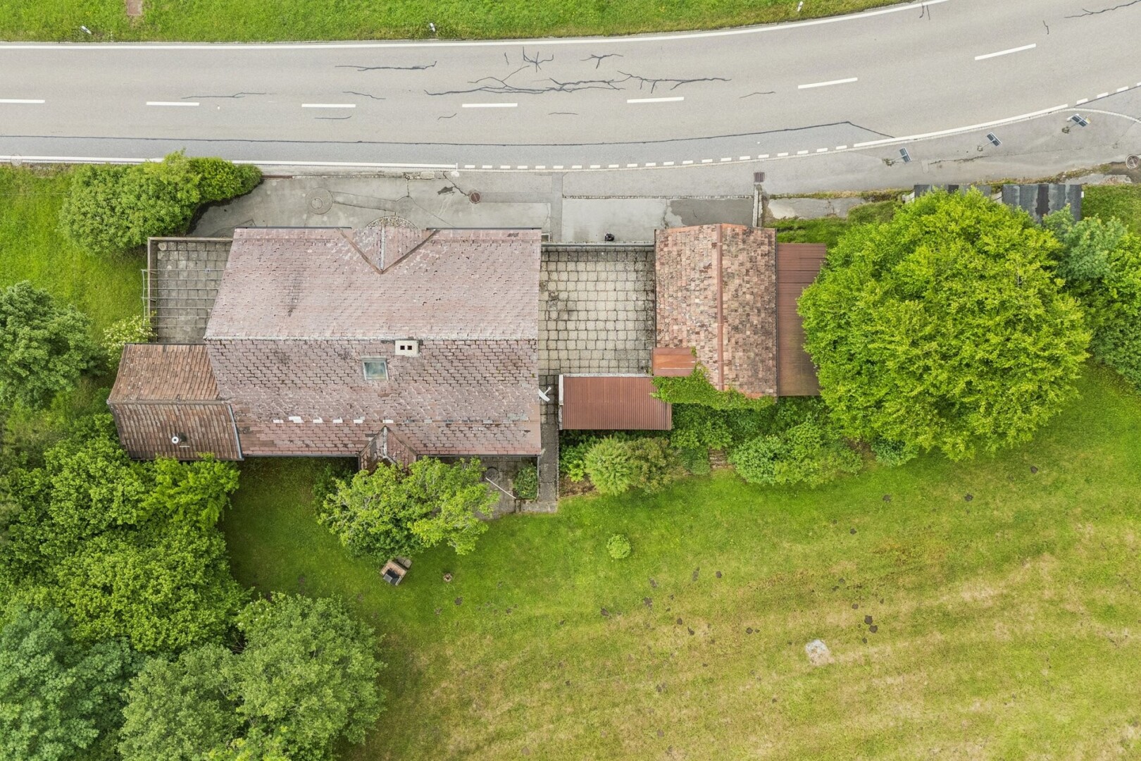 garten mit aerial view