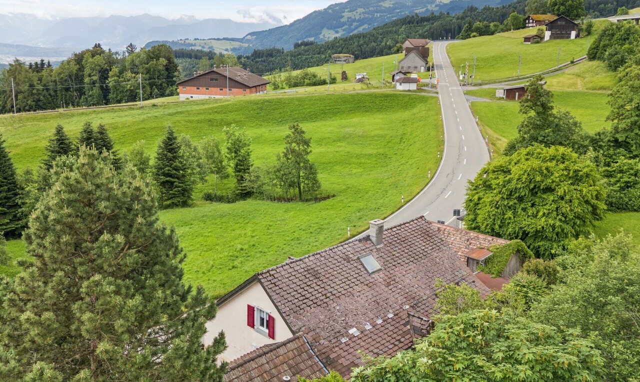 garten mit rural view, ländliche aussicht, mountain view, blick auf die berge, und day time