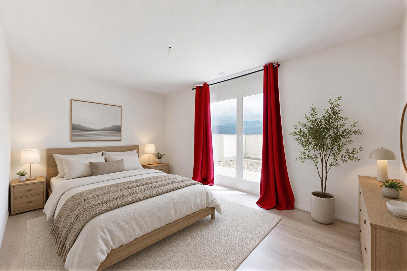 chambre avec cloison sèche, drywall, lumière naturelle, natural light, et inside property