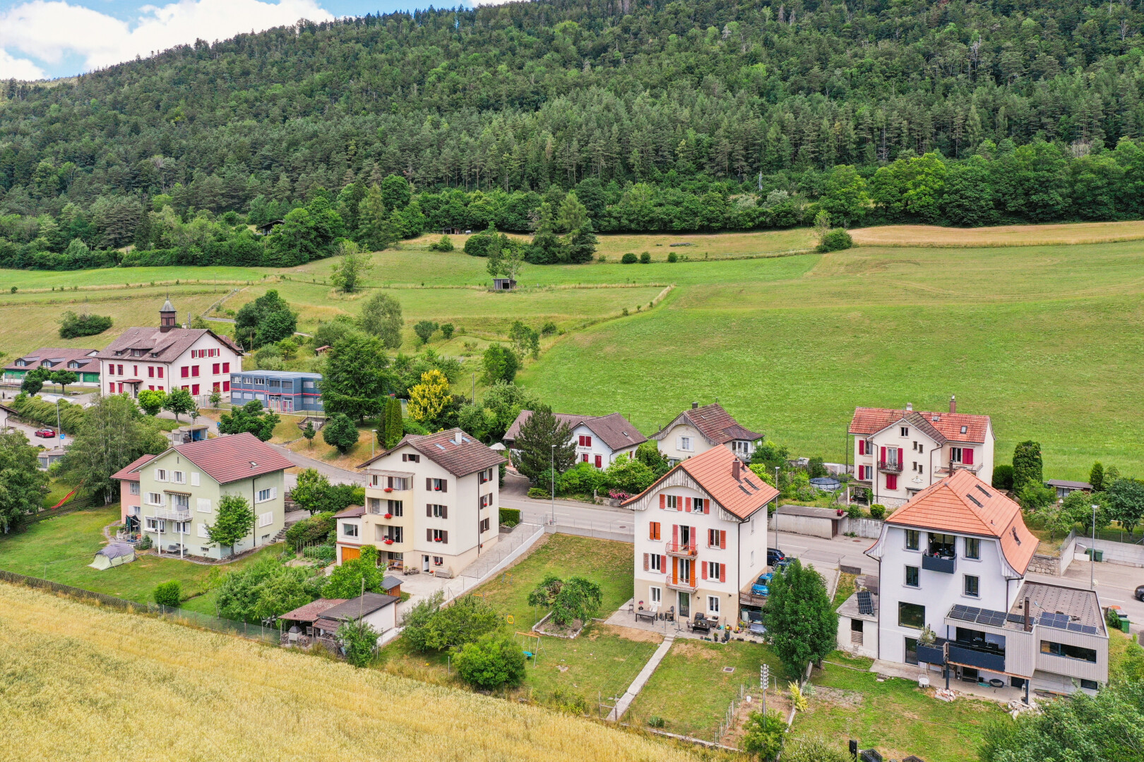 façade avec vue sur la forêt, forest view, et day time