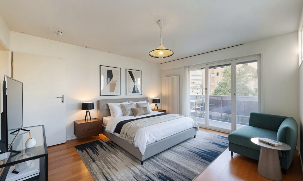 Lumineux studio avec grand balcon au cœur de Clarens