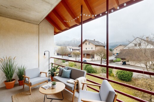 balcon avec overcast, espace de vie extérieur, et from property