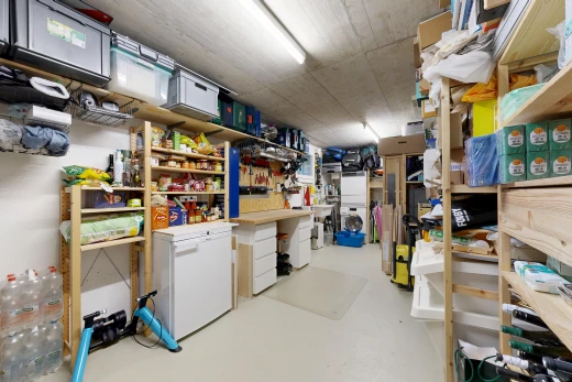 vorratskammer mit waschturm, chest freezer, und keller