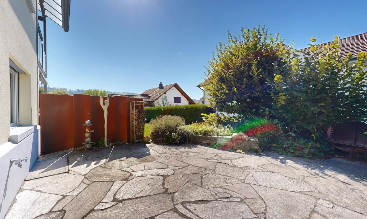 terrasse mit day time, zaun, und from property