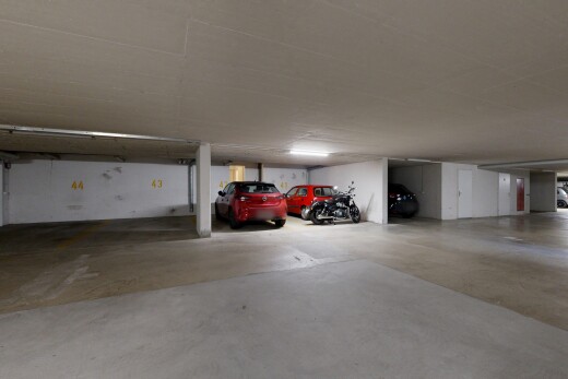 view of parking garage